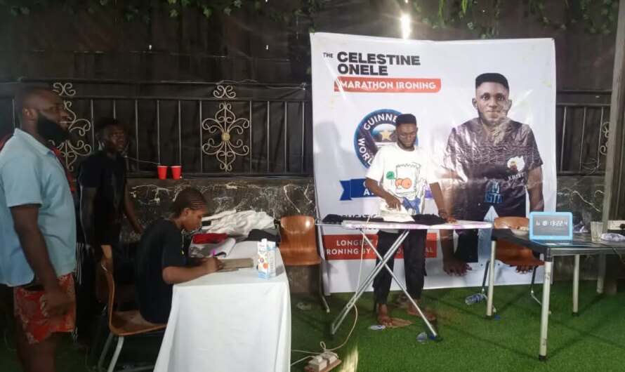 Ebonyi lndigene commences 150-hour marathon ironing to break Guinness record