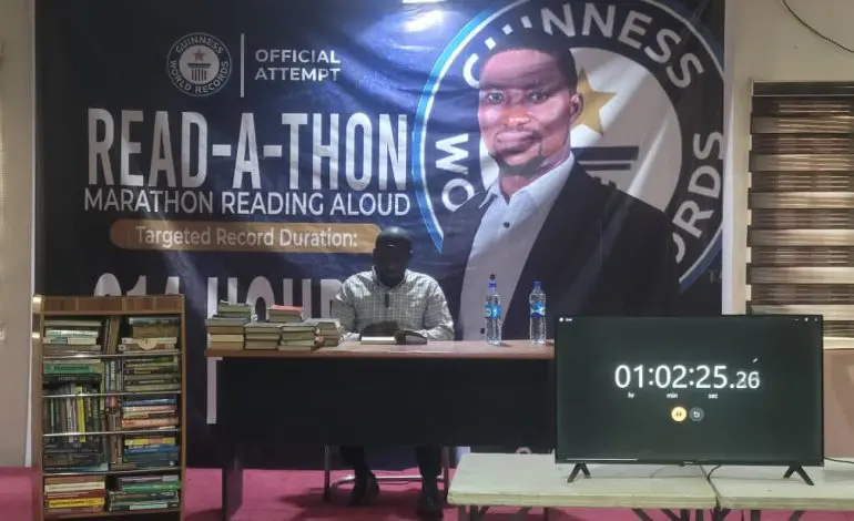 Former student union leader aims to set 214 hour reading record